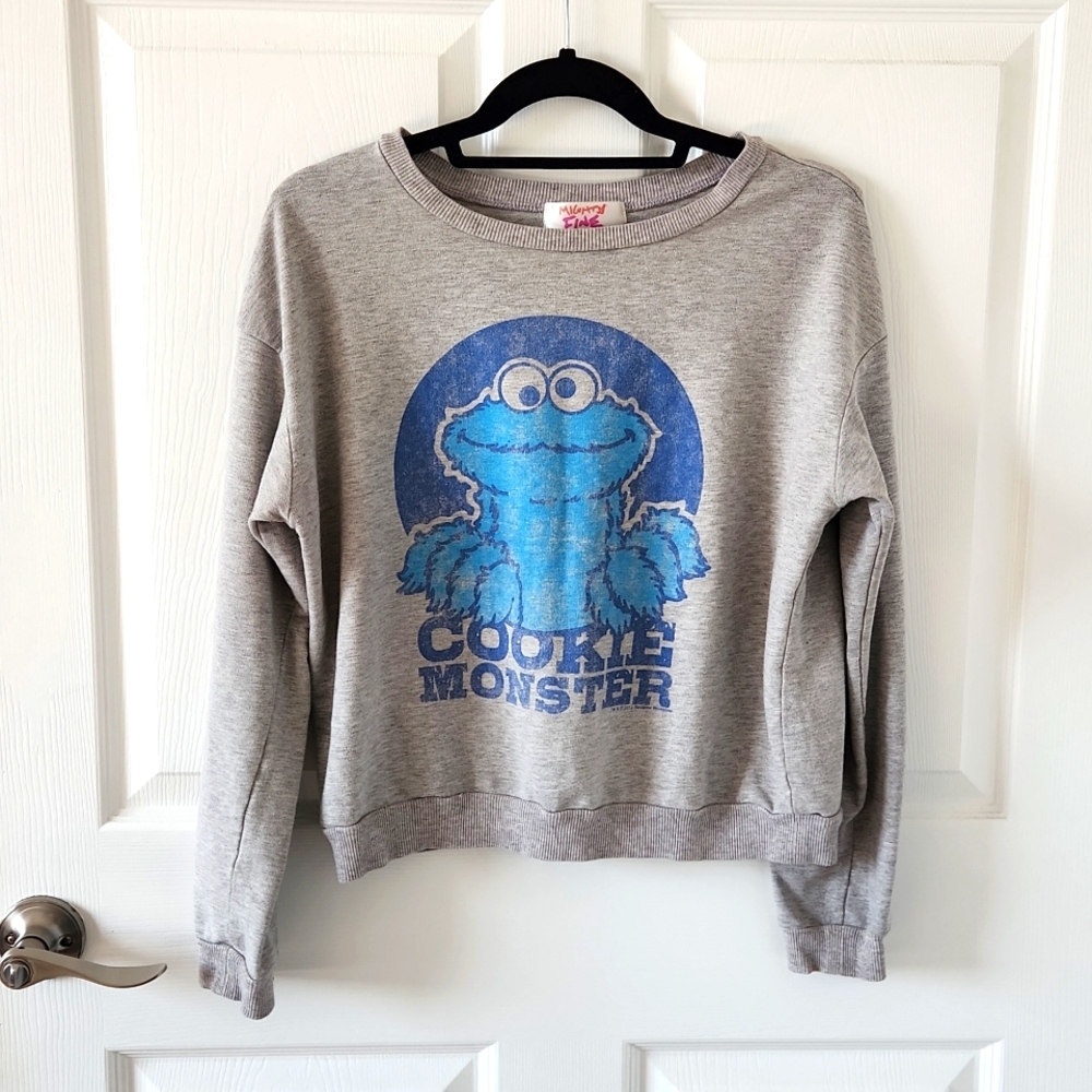 Cookie Monster Crew Neck Sweater Large